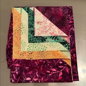 6 fabric fat quarters / Colorful Quilting Fabric Squares